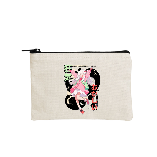 RANDOM ANIME GIRL wallet pencil case Beige 12