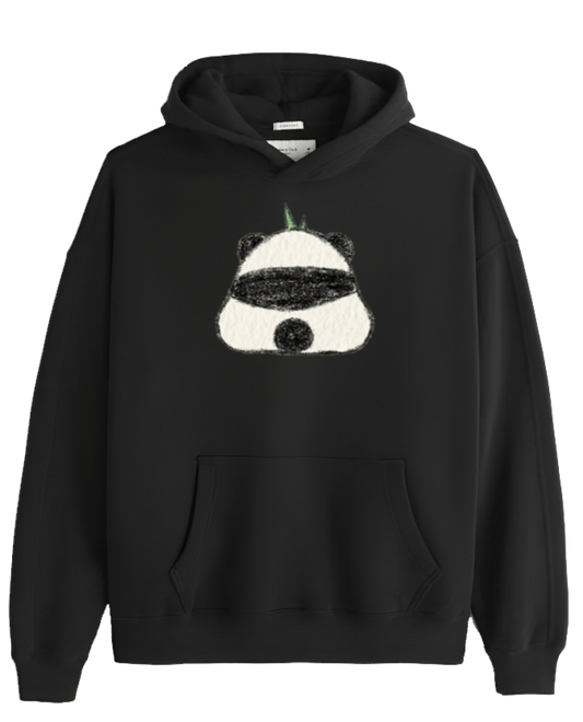 PANDA Oversize Hoodie Black 5