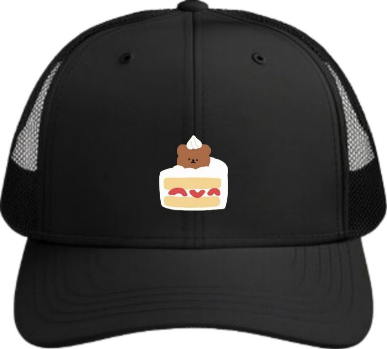 bear Baseball cap Black  5