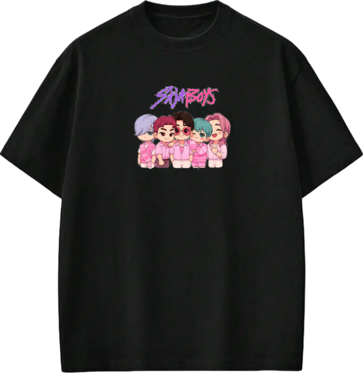 Hunterix kpop  t- shirt Black 5