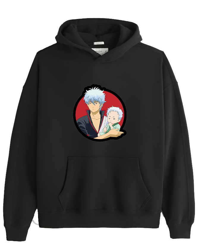 gintama One Size hoodie Black 5