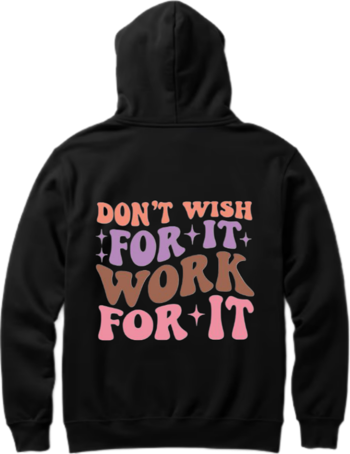 workout gym pilates Oversize Hoodie Black Back 5