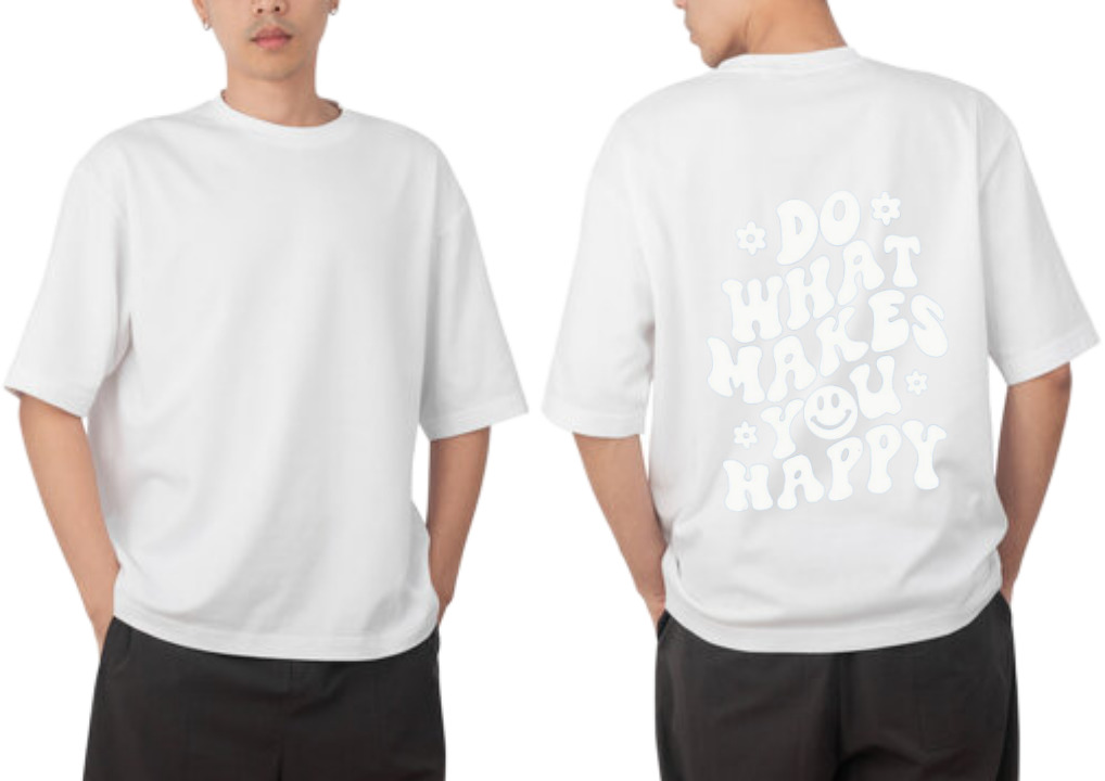☆DO WHAT MAKES HAPPY t- shirt One Size White back 5