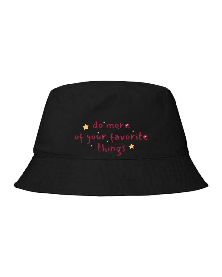 Bucket hat Fishman hat cap Black do more of your favorite things 5