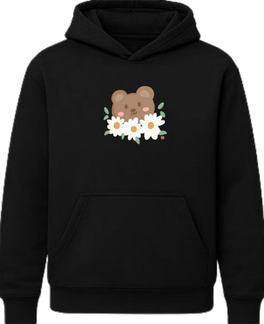 bear Oversize Hoodie Black 5