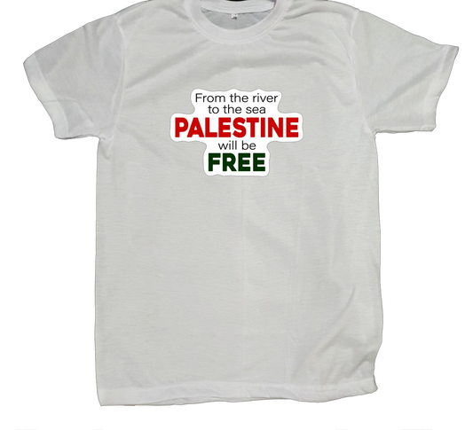 Palestine t- shirt fat White 13