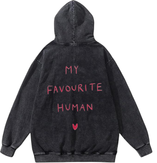 VaIentine coupIe Oversize  Hoodie Washed gray Back 5