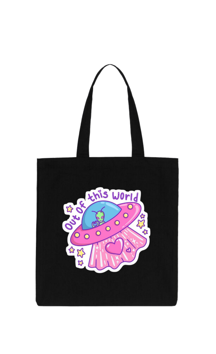 aliens tote bag Black 5