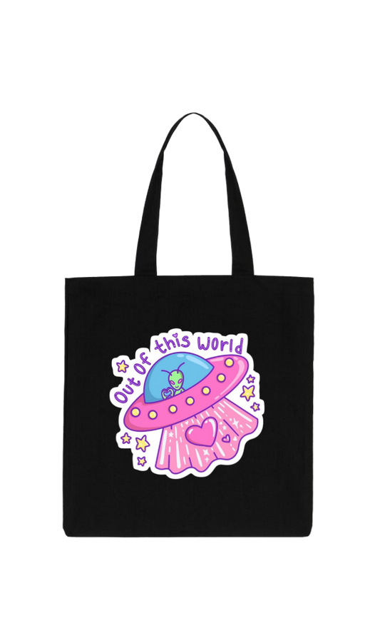aliens tote bag Black 5