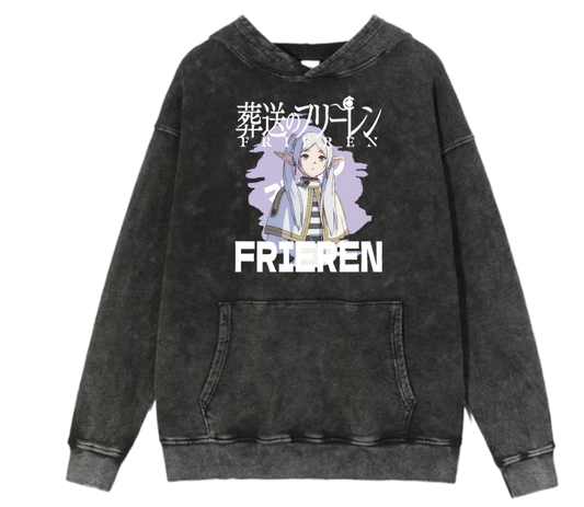 Frieren Beyond Journey's End One Size hoodie Washed 5