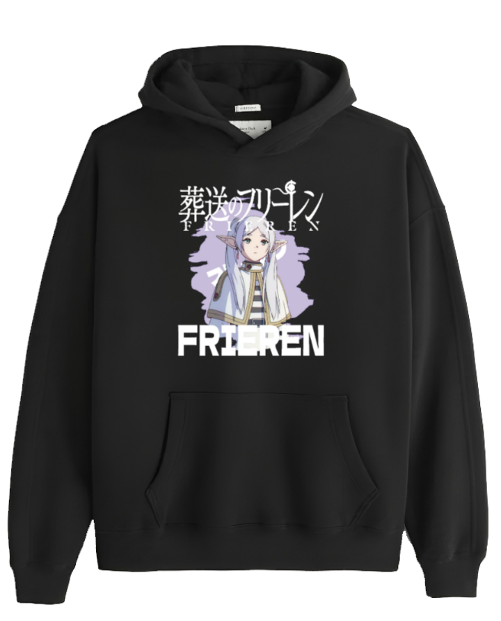 Frieren Beyond Journey's End One Size hoodie Black 5