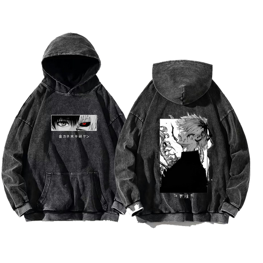 Tokyo ghoul One Size hoodie Washed Back 5