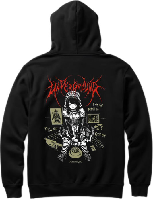 Goth Oversize Hoodie Black Back 5