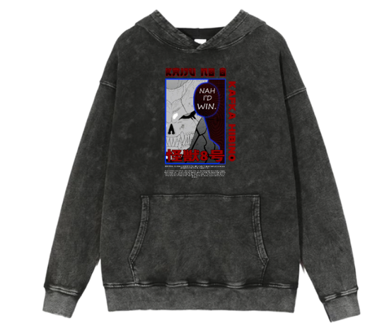 Kaiju No. 8 Over Size hoodie Washed 5