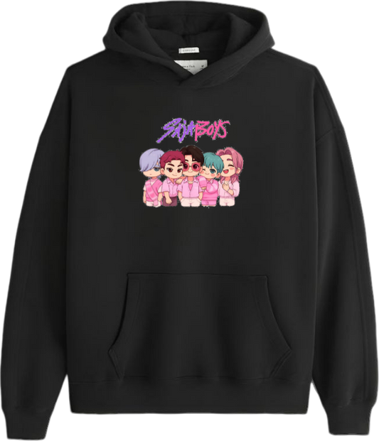 Hunterix kpop Oversize  Hoodie Black 5