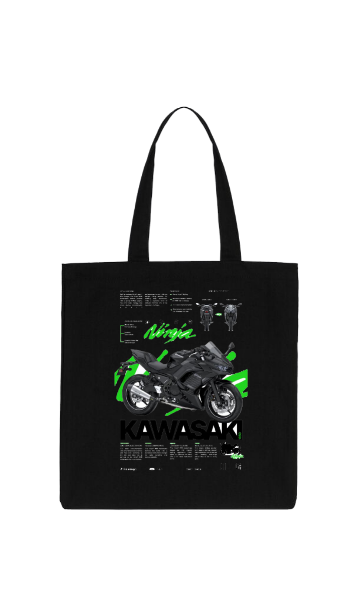 MOTOR CYCLE tote bag Black 5