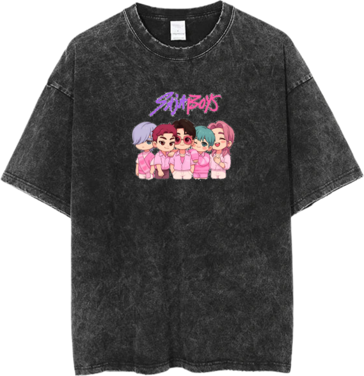 Hunterix kpop  t- shirt Washed  5