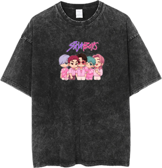 Hunterix kpop  t- shirt Washed  5