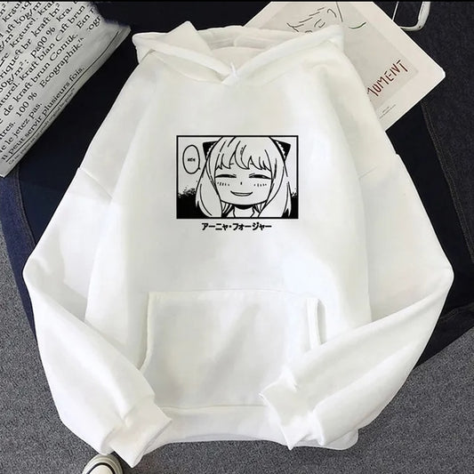 spy x family OverSize hoodie White  R 1