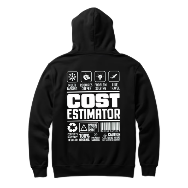 COST ESTIMATOR Back text oversize hoodie back 5