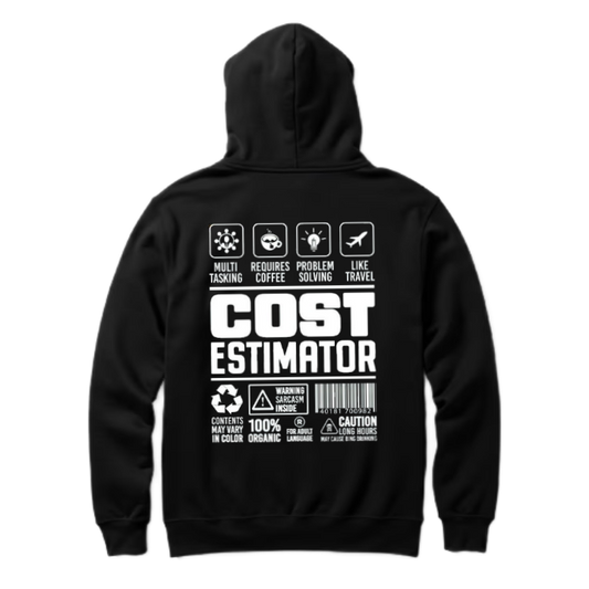 COST ESTIMATOR Back text oversize hoodie back 5