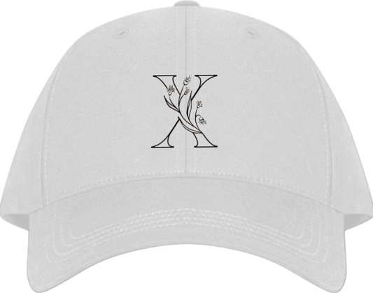 vector letter Baseball cap white X 5