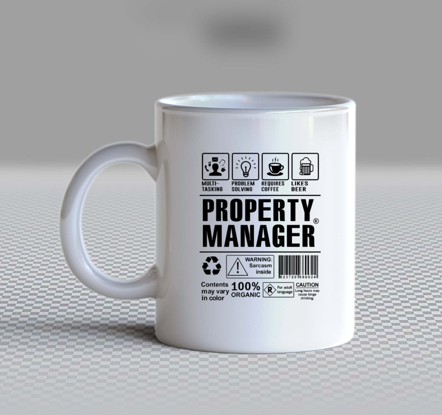 PROPERTY MANAGER Back text Mug 125