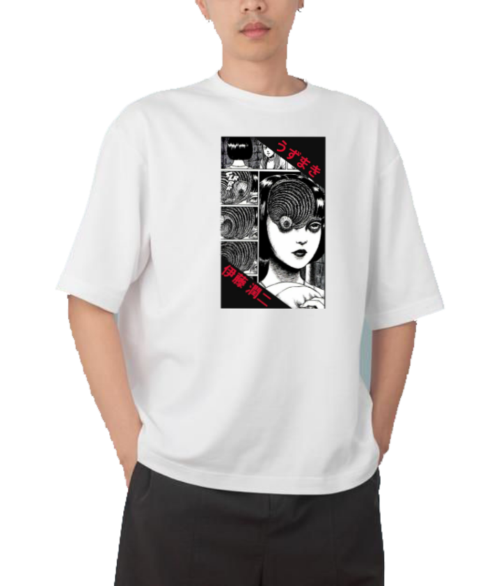 Tomie Kawakami t- shirt Over Size White 5