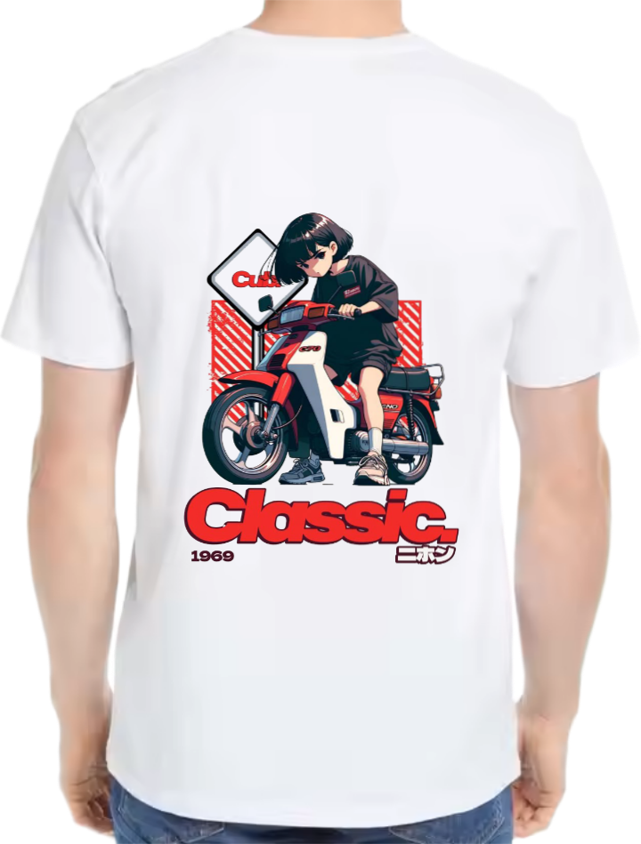 Classic t- shirt Over Size White Back 5