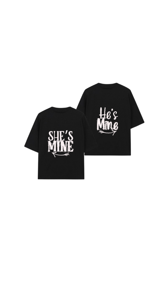 VaIentine coupIe t- shirt Black Cables Back 5