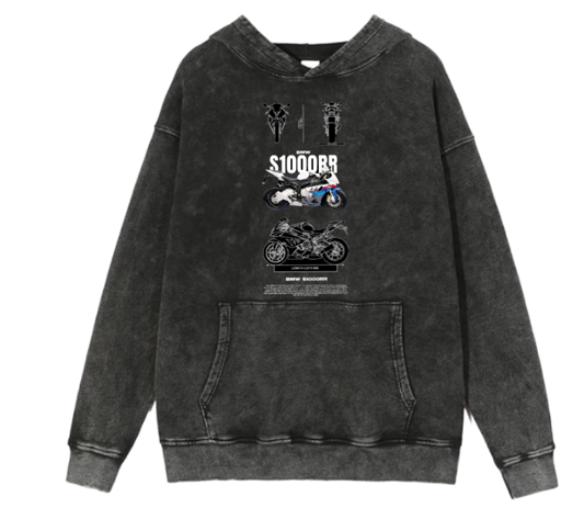 MOTOR CYCLE One Size hoodie Washed 5