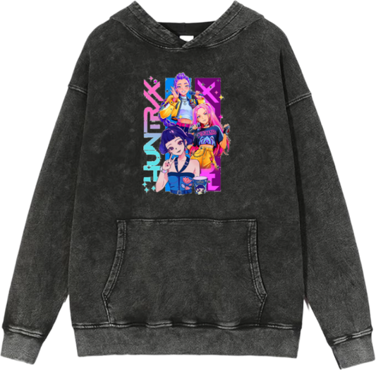Hunterix kpop Oversize  Hoodie Washed gray 5