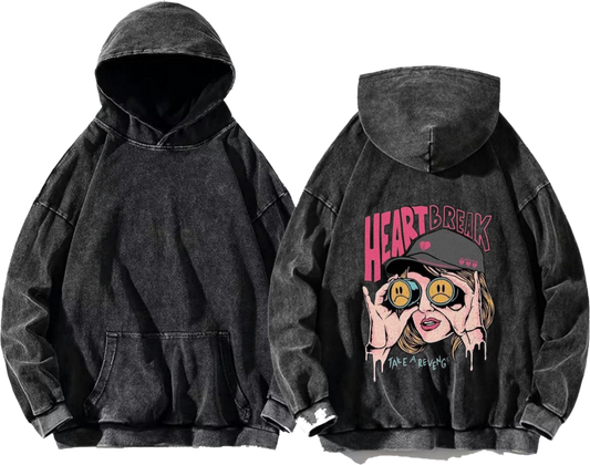 Heartbreak One Size hoodie Washed Back 5