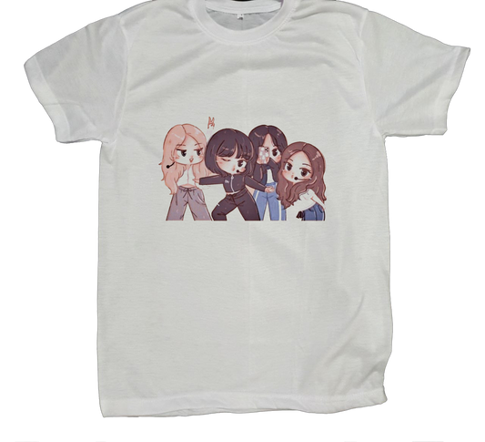 Black pink t- shirt fat White 4