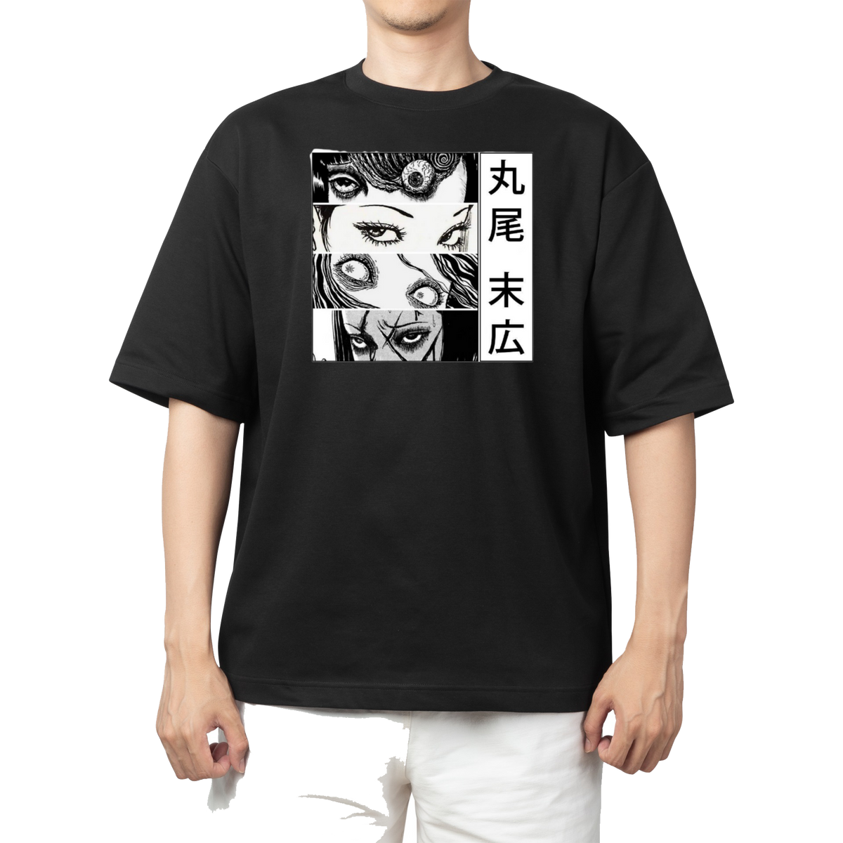 Tomie Kawakami t- shirt Over Size Black 5