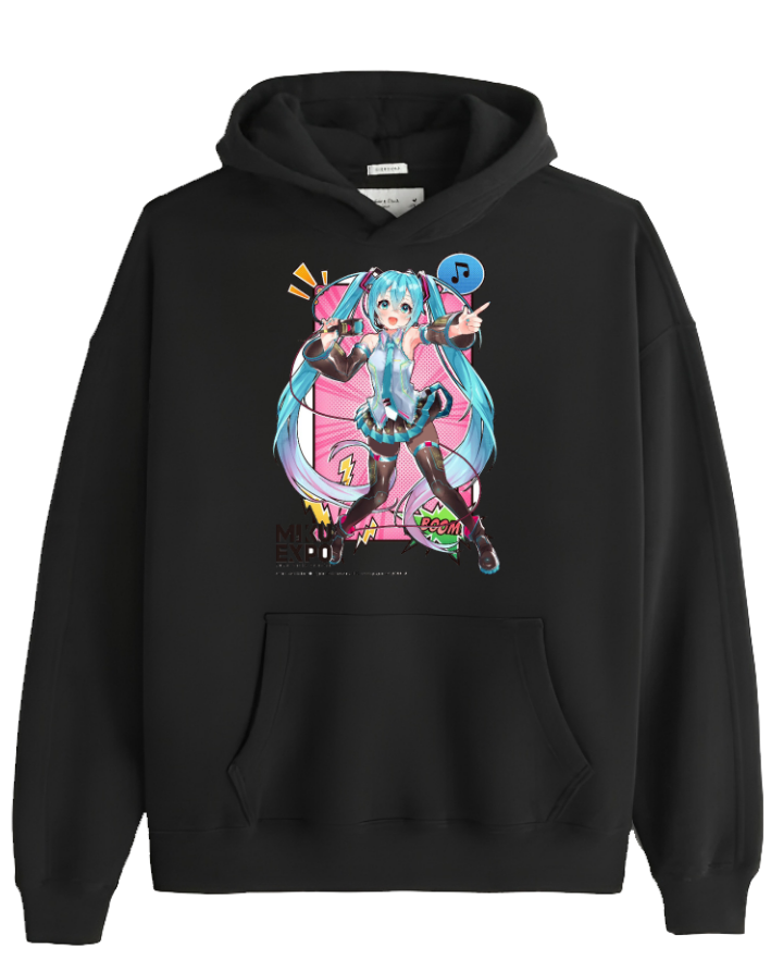 Hatsune Miku One Size hoodie Black 5