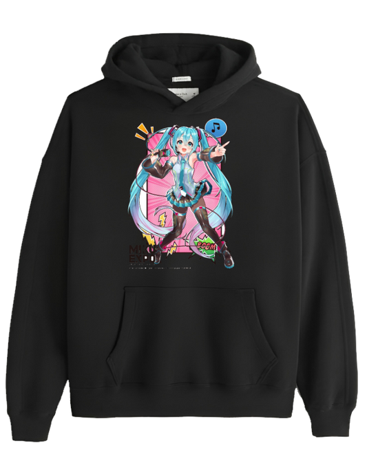 Hatsune Miku One Size hoodie Black 5