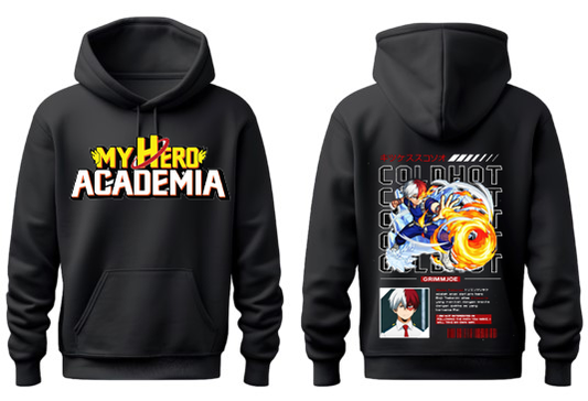 Boku no hero academy bnha One Size hoodie Black Back 5