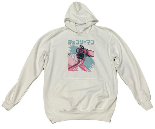 Chainsaw Man One Size hoodie White 3