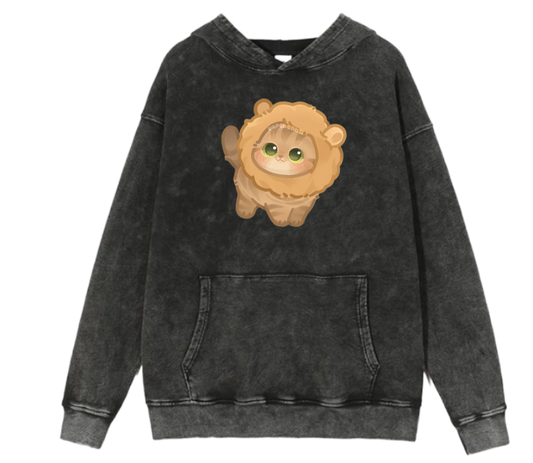 cat Oversize Hoodie Washed 5