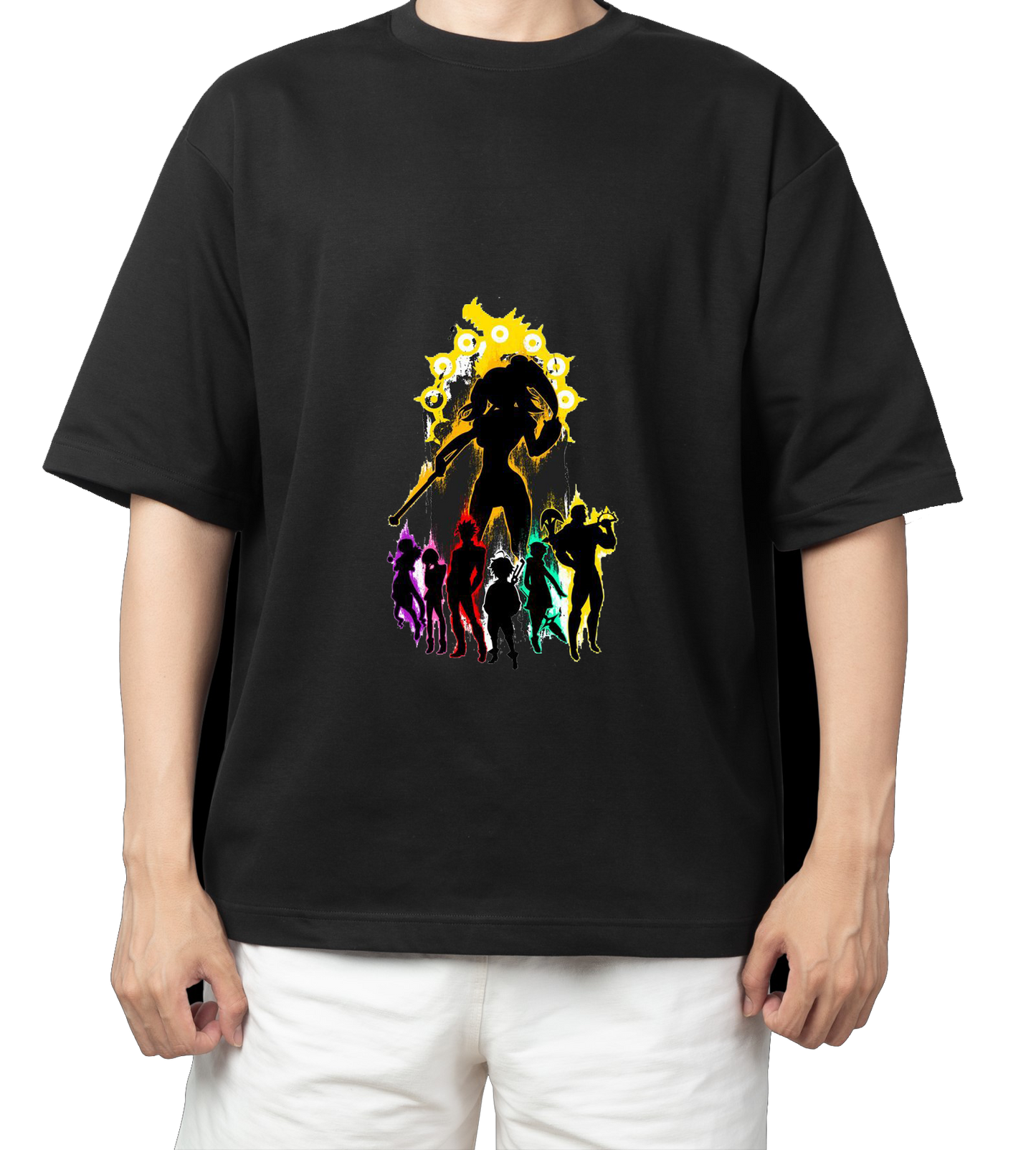 Anime Nanatsu no taizai seven deadly sins One Size t- shirt Black 5