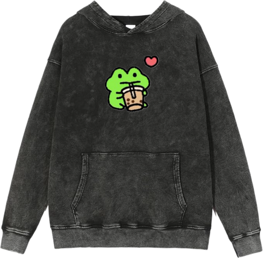Frog Oversize Hoodie Washed 5