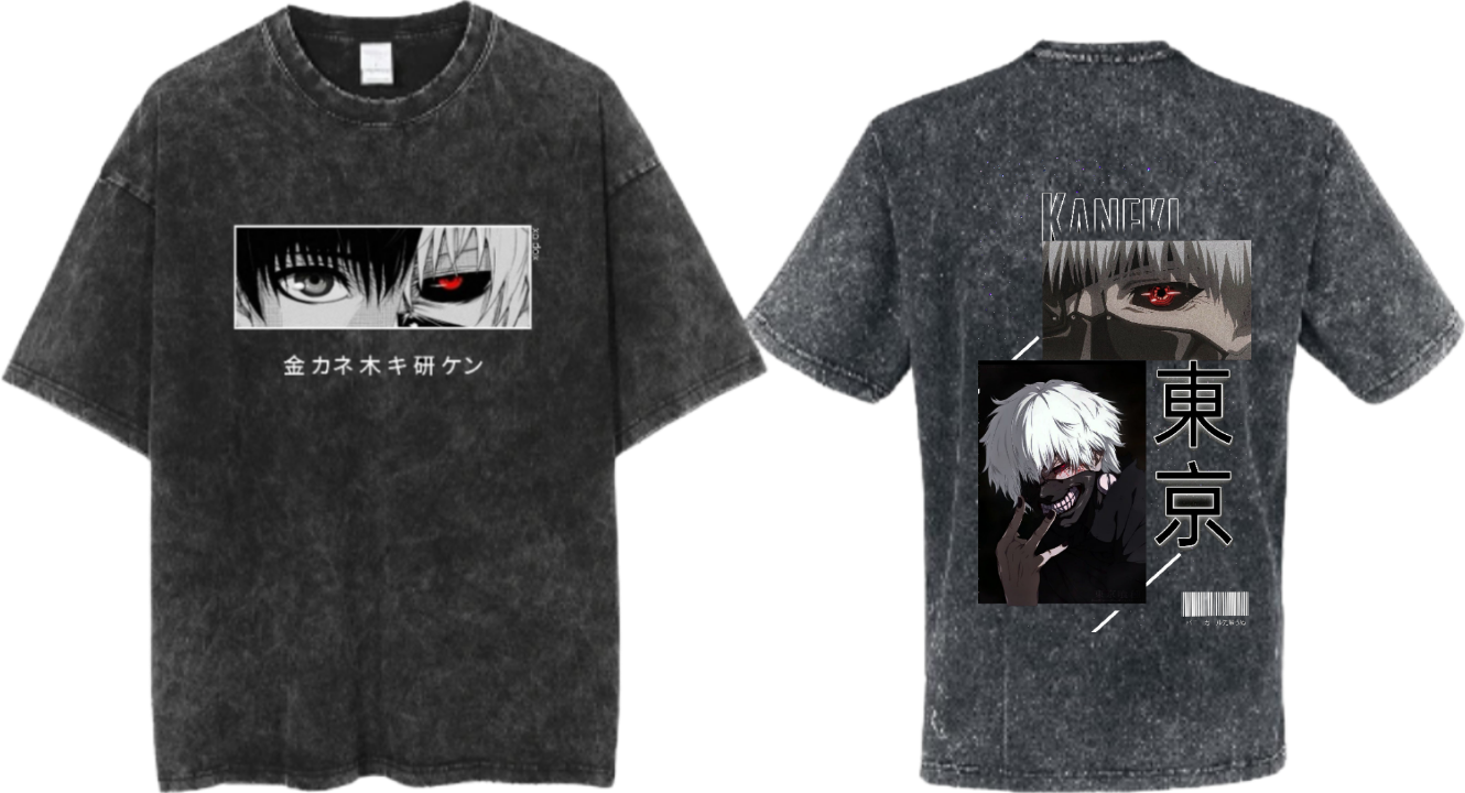 Tokyo ghoul t- shirt One Size Washed Back 5
