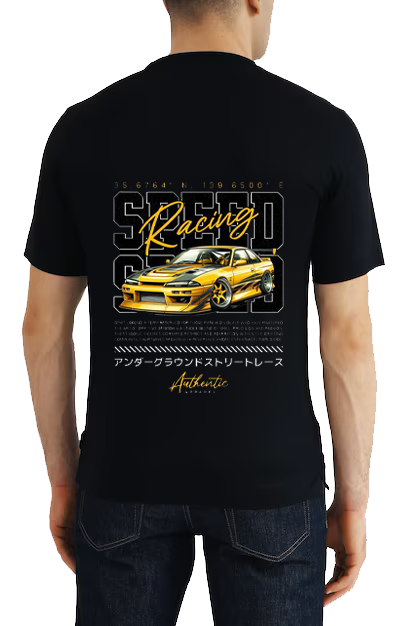 Nissan Silvia Car t- shirt One Size Black Back 3