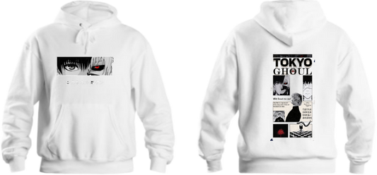 okyo Ghoul One Size hoodie White Back 5