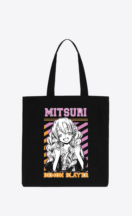 Anime Demon slayer nezuko tanjiro tote bag Black 5