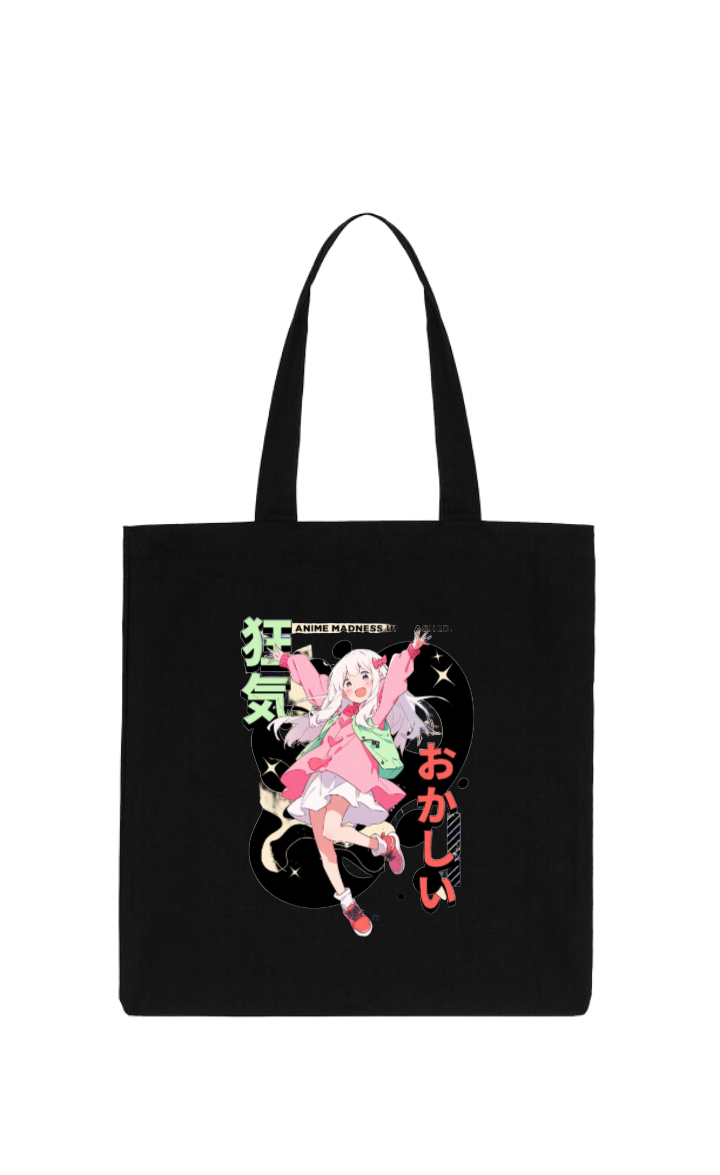 RANDOM ANIME GIRL tote bag Black 5