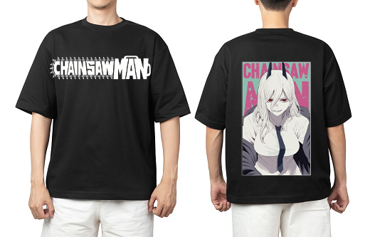 Chainsaw Man t- shirt One Size Black Back 5