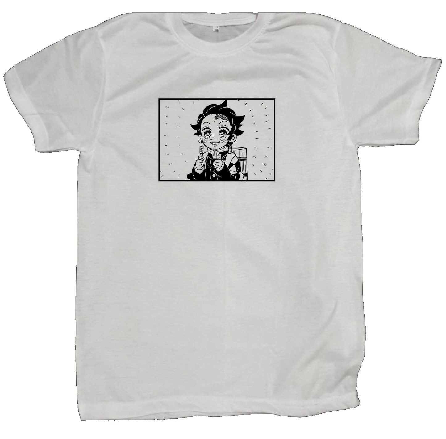 Anime Demon slayer nezuko tanjiro t- shirt fit White 59