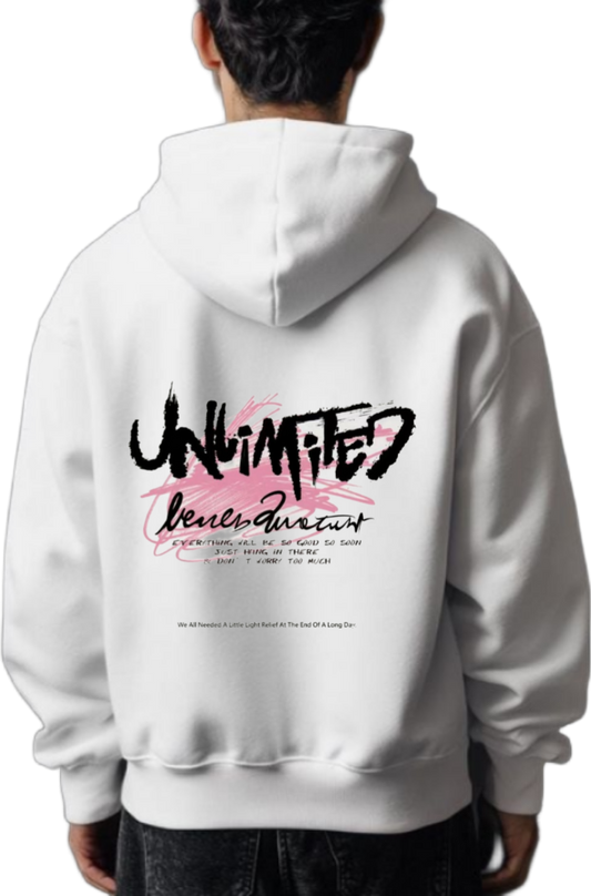 UNLIMITED One Size hoodie White Back 60